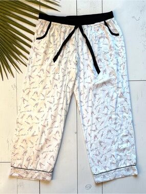 Victoria’s Secret Champagne Print Lounge Pants XL Pink Champagne Pajama Pants